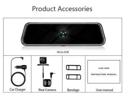 Espejo Retrovisor con Cámara Dashcam Dual Frontal y Trasera - Image 55