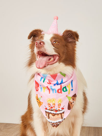 Babero Triangular Estampado con Diseño de Perrito para Cumpleaños - Image 18