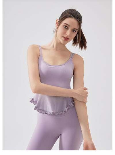Top Deportivo Yoga con Encaje Espalda Descubierta - Tela Respirable Fanxin Air Sense - Image 23
