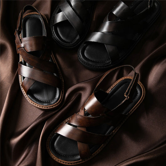 Sandalias Casuales de Cuero Genuino para Hombre - Comodidad de Verano - Image 15