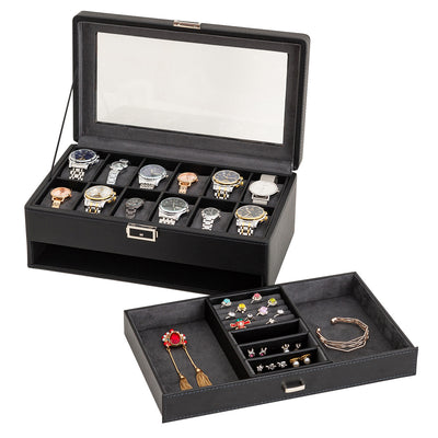 Caja de Almacenamiento para Relojes de Lujo con Patrón de Lichi - 3, 6 o 12 Compartimentos - Image 63
