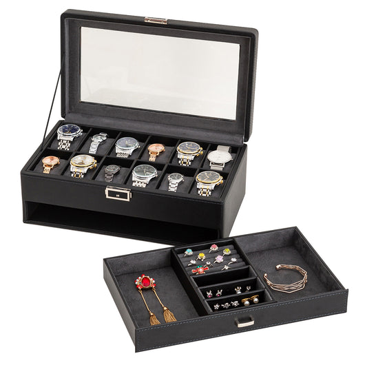 Caja de Almacenamiento para Relojes de Lujo con Patrón de Lichi - 3, 6 o 12 Compartimentos - Image 63
