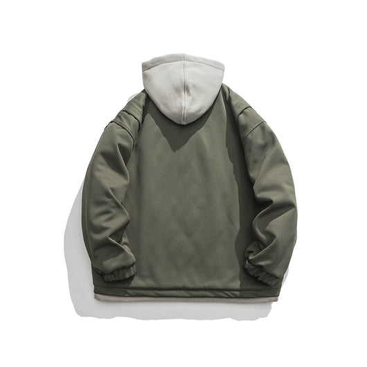 Chamarra Hoodie Retro con Bolsillos 3D y Diseño Desmontable para Hombre - Image 19