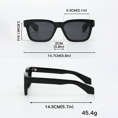Black square-frame sunglasses with bright orange polarized lenses, designed for outdoor driving and anti-glare. - Image 11