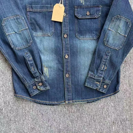 Camisa Vaquera Vintage Lavada para Hombre - Image 9