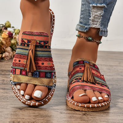 Sandalias Planas con Borlas Decorativas para Mujer - Image 19