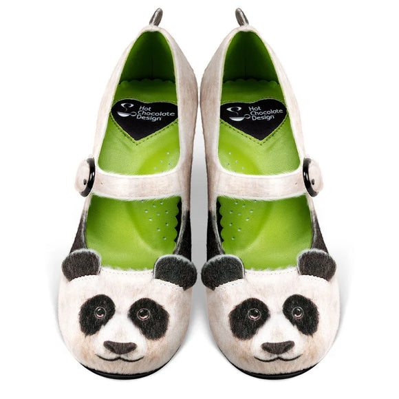 Sapatos Mary Jane Panda Chocolaticas® - Salto Médio Confortável para Mulheres