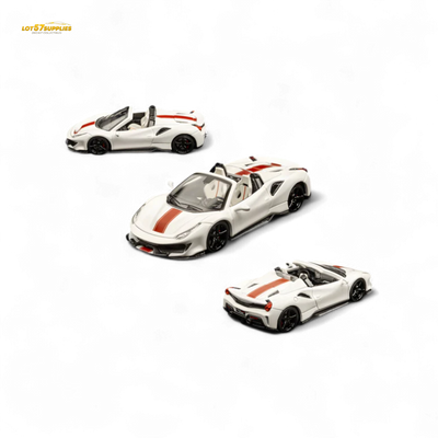 TPC Ferrari 488 Roadster Pearl White 1:64