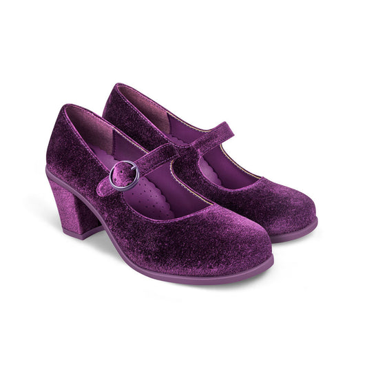 Chocolaticas® Mid Heels Plum Elixir Mary Jane Feminino