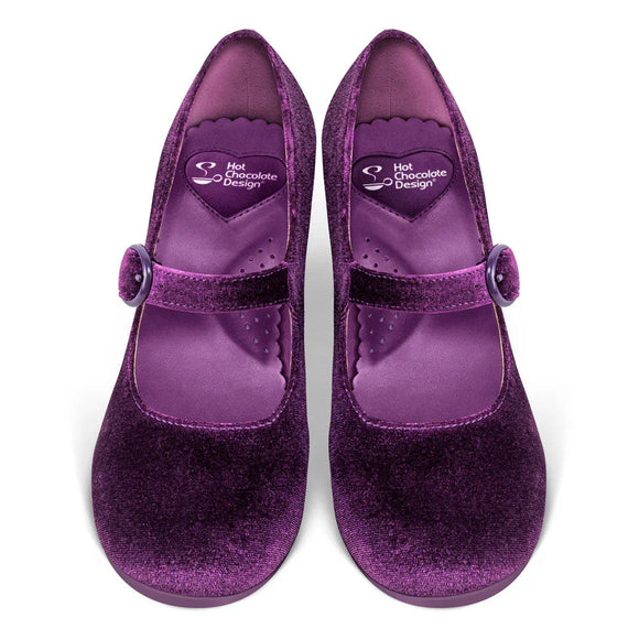 Chocolaticas® Mid Heels Plum Elixir Mary Jane Feminino