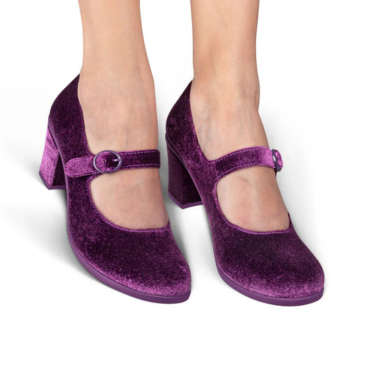 Chocolaticas® Mid Heels Plum Elixir Women's Mary Jane Pump - Tekeno