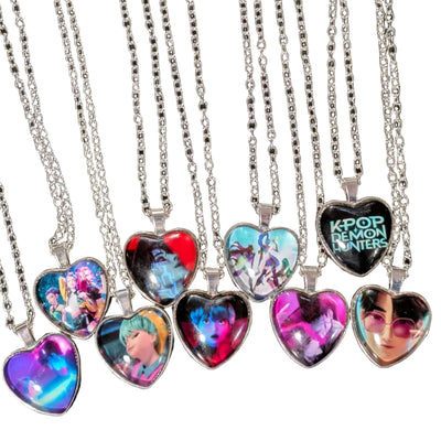 K-POP DEMON HUNTERS Heart Pendant Necklace - Character Art Collection