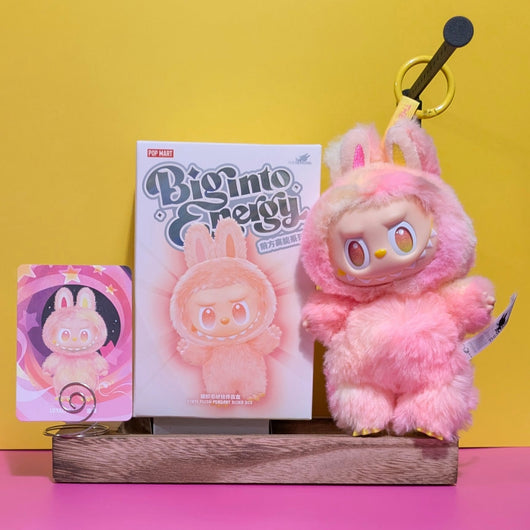 [Em estoque] POPMART Big into Energy Series-Vinyl Plush Pendant Blind Box Labubu