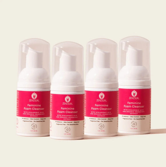 Pack of 4 x Travel Size Feminine Cleansing Foam