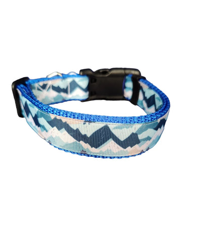 Coleira de Cachorro de Nylon Azul Blue Mountains M, G, GG, Guia