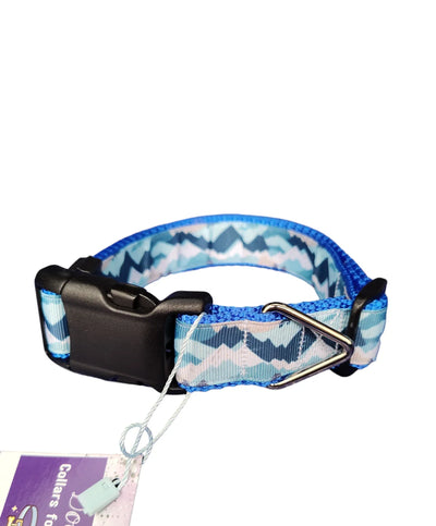 Coleira de Cachorro de Nylon Azul Blue Mountains M, G, GG, Guia