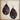 **Leather Teardrop Earrings in Turquoise Brown Floral 203d