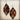 **Leather Oval Earring-Brown Laredo 203j