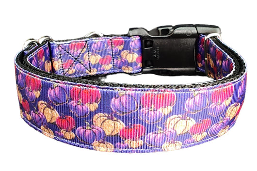 Collar para Perro Halloween Púrpura - Diseño Calabaza Artesanal