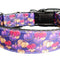 Collar para Perro Halloween Púrpura - Diseño Calabaza Artesanal