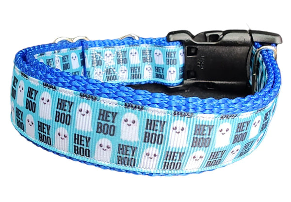 Halloween Dog Collar Hey BOO! - Durable Nylon Made in USA