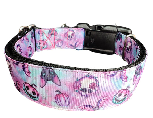 Collar para Perro Morado Temporada de Sustos - Diseño Halloween