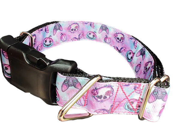 Collar para Perro Morado Temporada de Sustos - Diseño Halloween