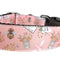 Flower Market Bees Nylon Dog Collar