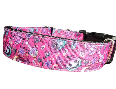 Collar para Perro Halloween Rosa Paranormal - Nylon Resistente Hecho a Mano