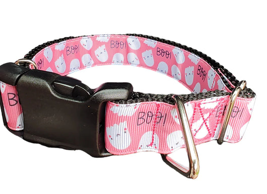 Collar para Perro Halloween Rosa con Fantasmas