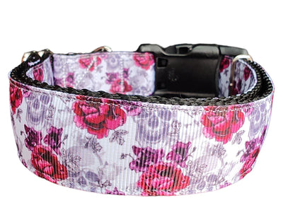 Collar para Perro Calaveras y Rosas - Diseño Halloween