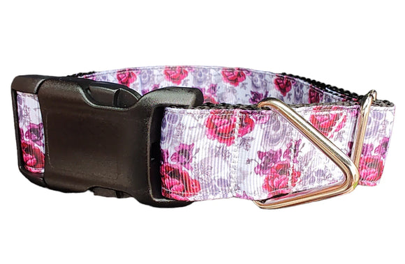 Collar para Perro Calaveras y Rosas - Diseño Halloween