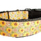 Sunflowers On Burlap Nylon Dog Collar