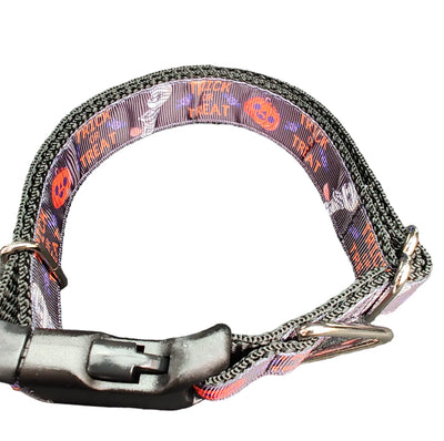 Collar de Perro Halloween Trick or Treat - Nylon Resistente Hecho a Mano