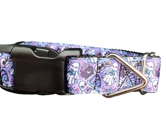 Halloween Ghouls Night Nylon Dog Collar