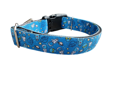 Aliens in Space Nylon Dog Collar