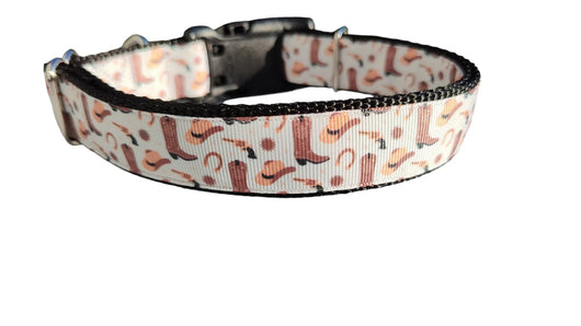 Coleira de Nylon para Cachorro Cowboy Western Wear Marrom