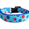 Collar de perro de nylon con caritas sonrientes patrióticas
