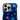 Vista de los puertos de carga y acceso en la parte inferior de la funda de silicona TPU Crazyarte con diseño Evil Eye azul para iPhone.