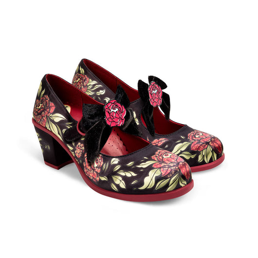 Chocolaticas® Salto Alto Rose Of Life Mary Jane - Conforto e Estilo Vegano