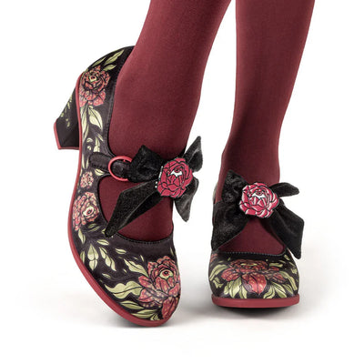 Chocolaticas® Mid Heels Rose Of Life Women's Mary Jane Pump - Tekeno