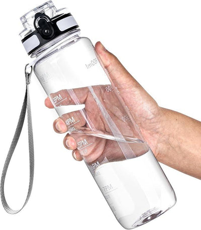 Botella de Agua Deportiva Motivacional OLDLEY: Hidratación Inteligente y Sin BPA - Tekeno