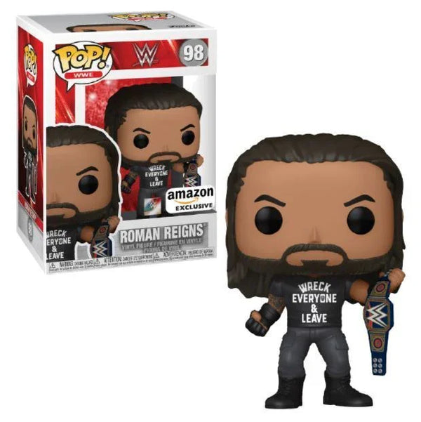 Funko POP WWE: Roman Reigns with Title, Wreck Everyone and Leave, Amazon Exclusive - Tekeno