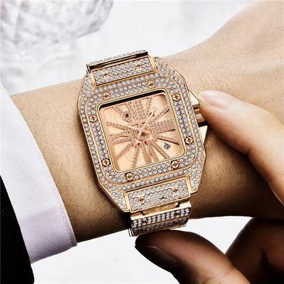 Reloj Hombre Hip Hop Diamantes Esfera Grande Cuarzo - Image 22