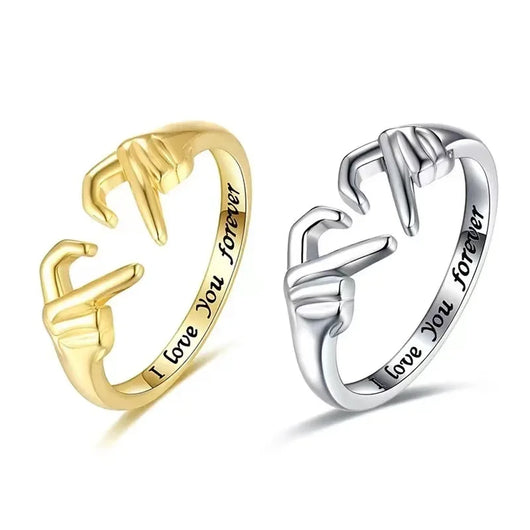 Cute Heart Hands Ring - Tekeno