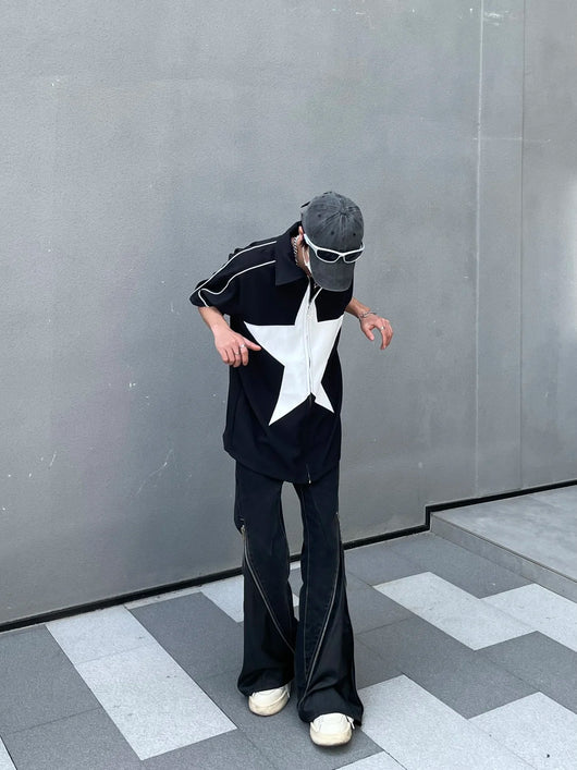 Camisa Casual de Hombre con Parches de Estrellas - Image 10