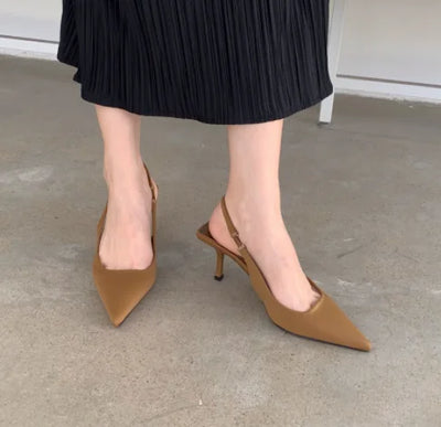 Sandalias Stiletto Puntiagudas con Talón Abierto - Image 29