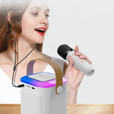 Equipo de Karaoke Bluetooth con Micrófono Inalámbrico Dual y Luces RGB - Image 20