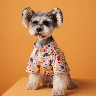 Vestido Infantil Cachorrito Flores con Lunares - Image 36