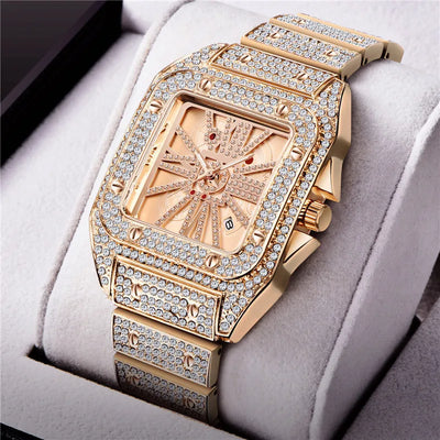Reloj Hombre Hip Hop Diamantes Esfera Grande Cuarzo - Image 24